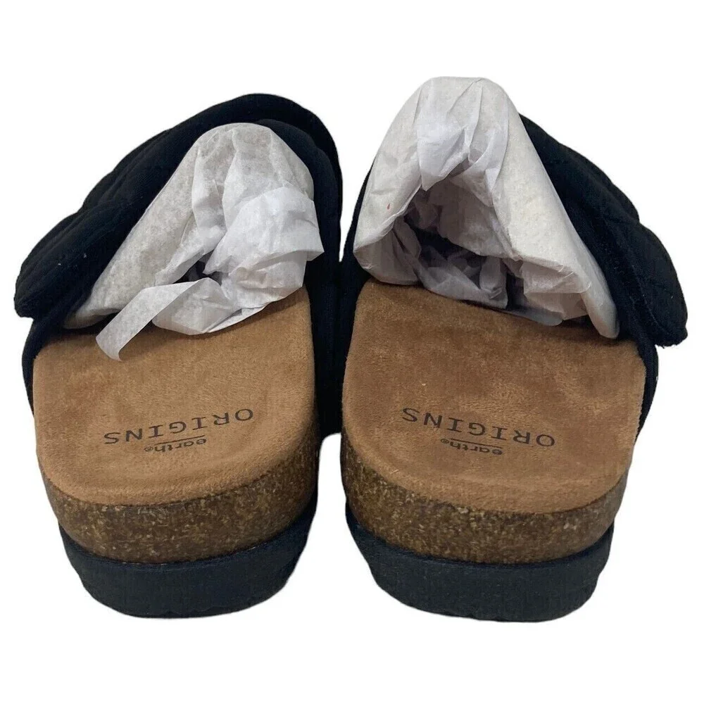 Earth Origins Oceana Size 6 Wide Women's Casual Sandal Black